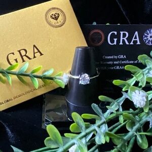 Solitaire Tension Setting Engagement Ring Sz 10